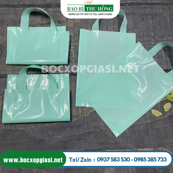 Túi ép quai màu xanh Túi ép quai màu xanh