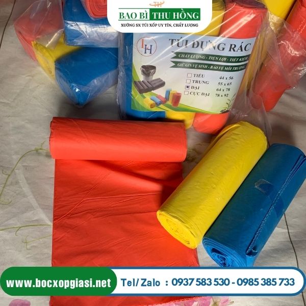 Túi đựng rác cuộn 3 màu Túi đựng rác cuộn 3 màu