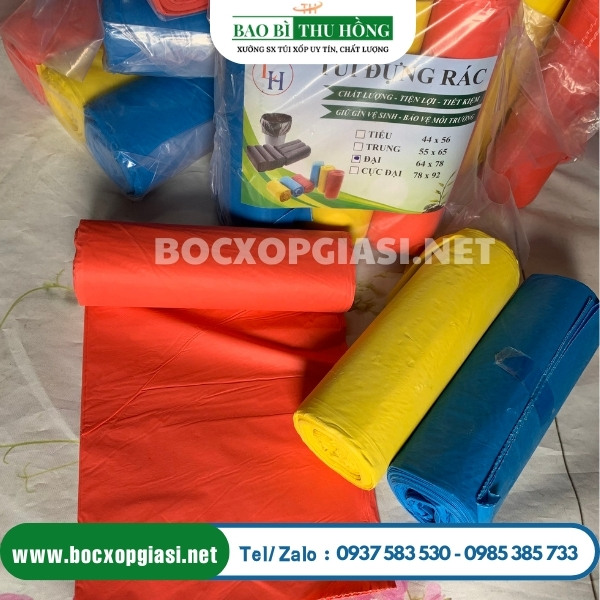 Túi rác cuộn Thu Hồng 1 bịch gồm 3 cuộn/1kg Túi rác cuộn Thu Hồng 1 bịch gồm 3 cuộn/1kg