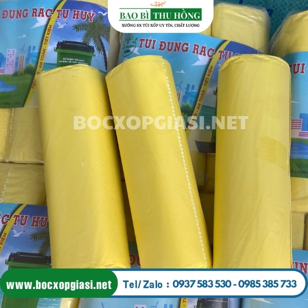 Túi đựng rác cuộn tự hủy tiện lợi Túi đựng rác cuộn tự hủy tiện lợi
