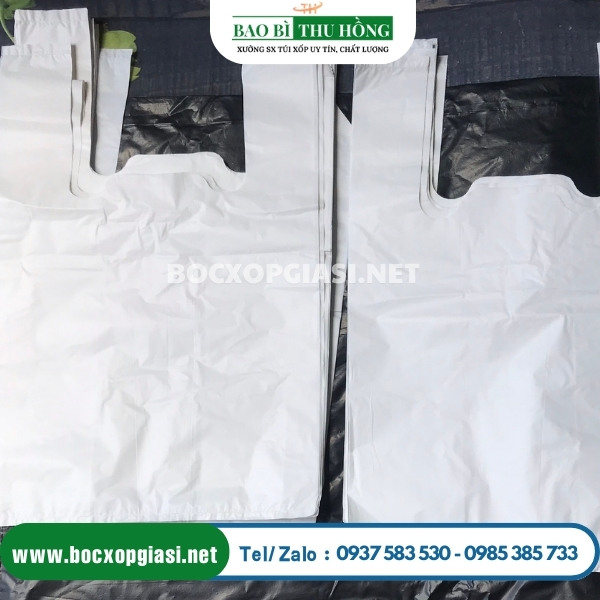 Túi xốp trắng sữa siêu thị loại trơn Túi xốp trắng sữa siêu thị loại trơn