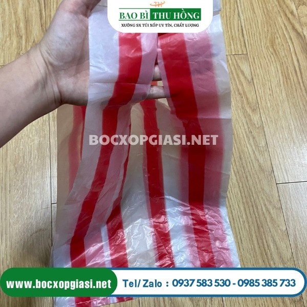 Túi xốp sọc màu Túi xốp sọc màu