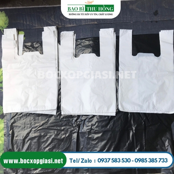 Túi xốp màu trắng sữa cho siêu thị, mini shop Túi xốp màu trắng sữa cho siêu thị, mini shop