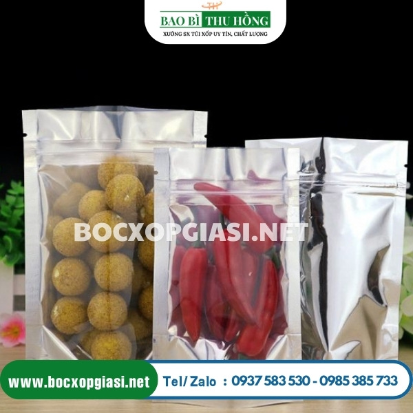 Túi zipper bạc đáy đứng đựng bánh kẹo, các loại hạt, thực phẩm các loại Túi zipper bạc đáy đứng đựng bánh kẹo, các loại hạt, thực phẩm các loại