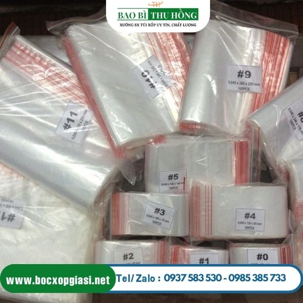 Túi zipper chỉ đỏ đa dạng kích thước để bạn lựa chọn Túi zipper chỉ đỏ đa dạng kích thước để bạn lựa chọn