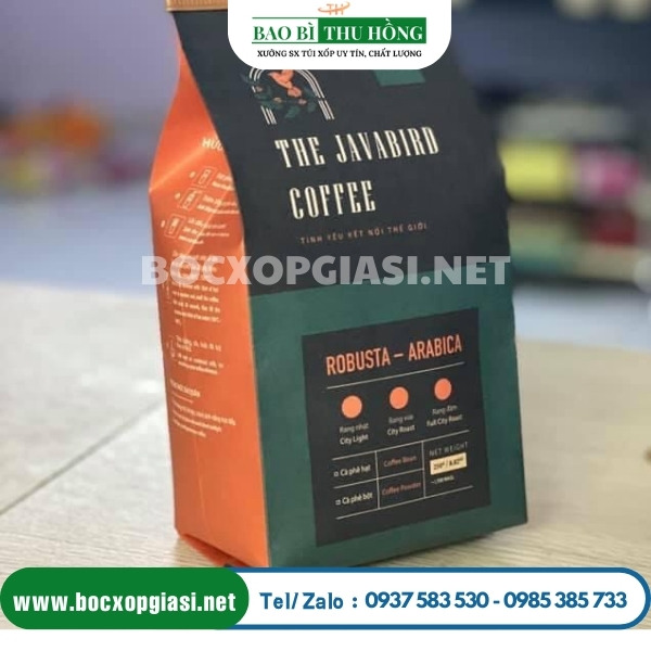 Bao bì túi zip 8 cạnh đựng cafe Bao bì túi zip 8 cạnh đựng cafe