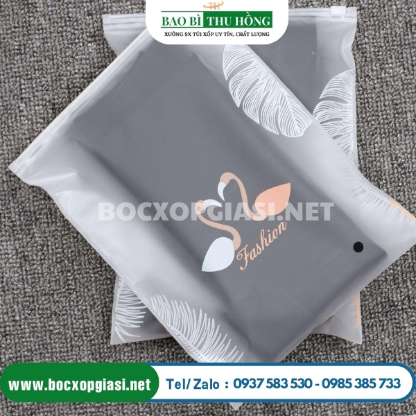 Túi zipper khóa kéo HD in logo đựng quần áo Túi zipper khóa kéo HD in logo đựng quần áo