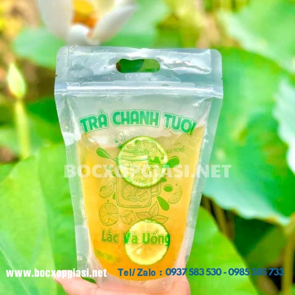 Mẫu Túi zip đựng trà chanh in sẵn Mẫu Túi zip đựng trà chanh in sẵn