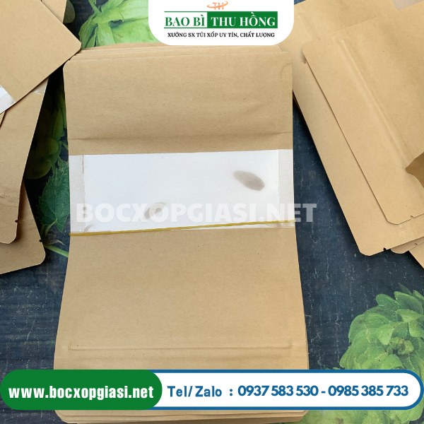 Túi zip giấy có cửa sổ tràn viền Túi zip giấy có cửa sổ tràn viền