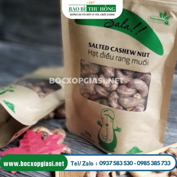 Túi zip giấy đựng hạt điều Túi zip giấy đựng hạt điều