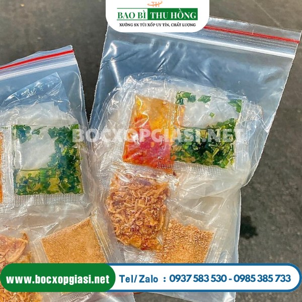 Túi zip chỉ đỏ