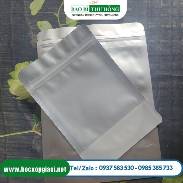 Túi zipper 1 mặt bạc 1 mặt trong Túi zipper 1 mặt bạc 1 mặt trong