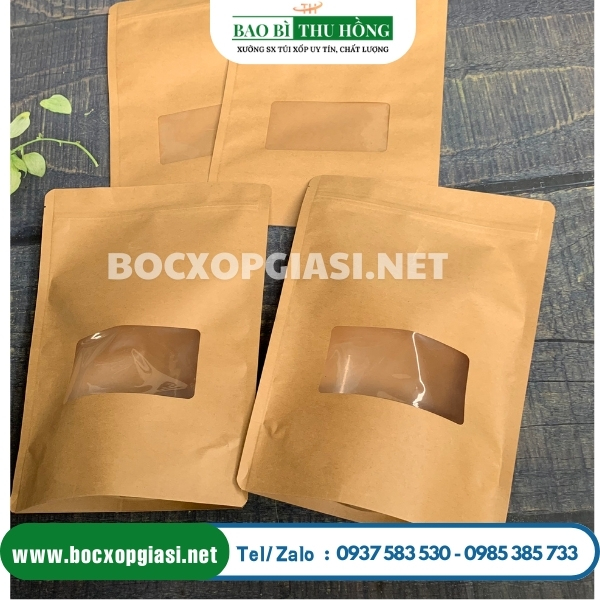 Túi zipper giấy có cửa sổ nhỏ Túi zipper giấy có cửa sổ nhỏ