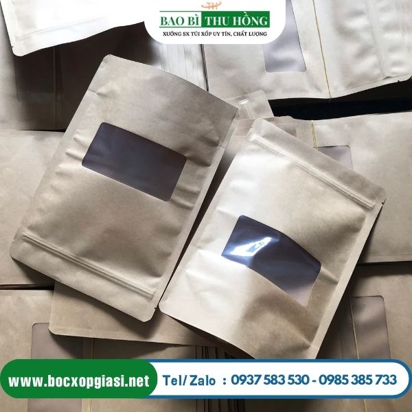 Túi zipper giấy có cửa sổ Túi zipper giấy có cửa sổ