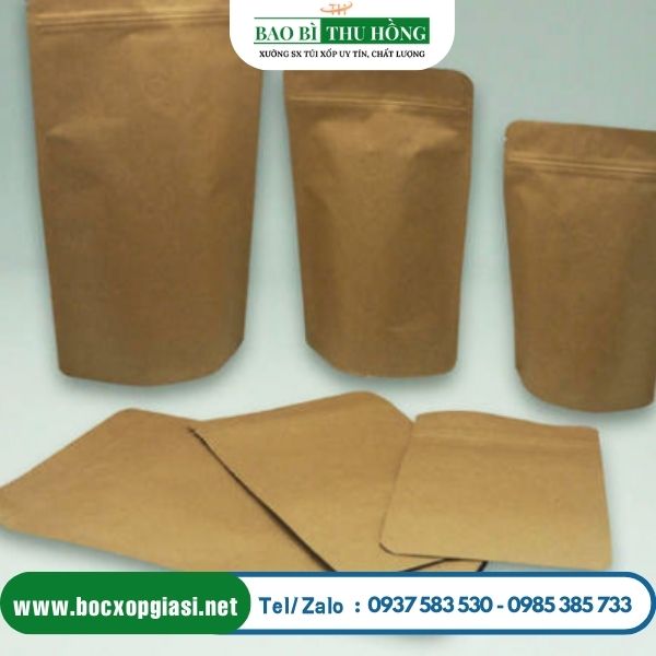 Túi zipper giấy không có cửa sổ Túi zipper giấy không có cửa sổ