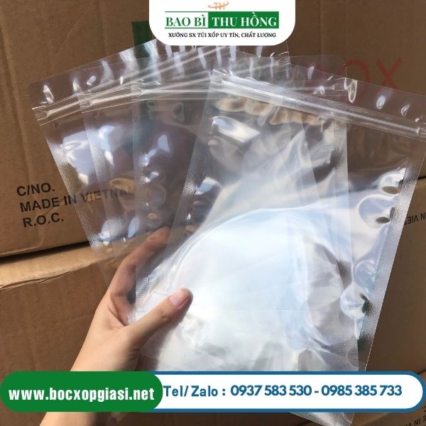 Túi zipper trong suốt 2 mặt Túi zipper trong suốt 2 mặt