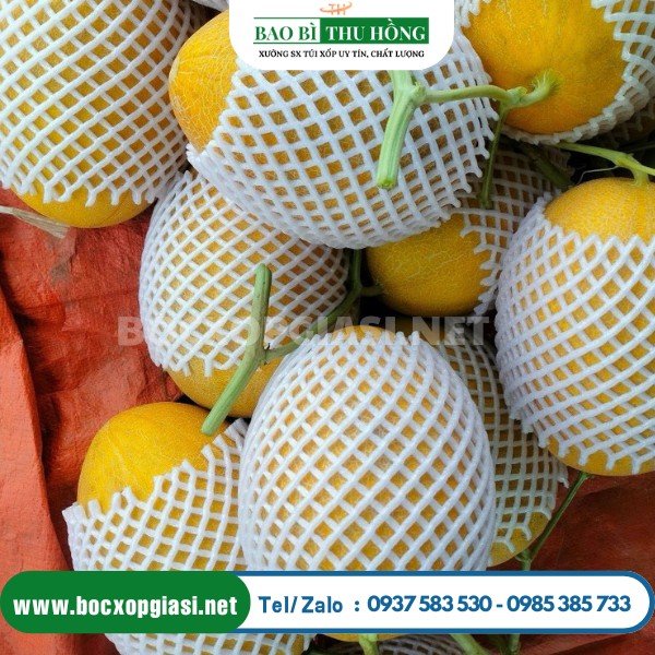 Xốp lưới trắng size 20cm bọc dưa lưới Xốp lưới trắng size 20cm bọc dưa lưới