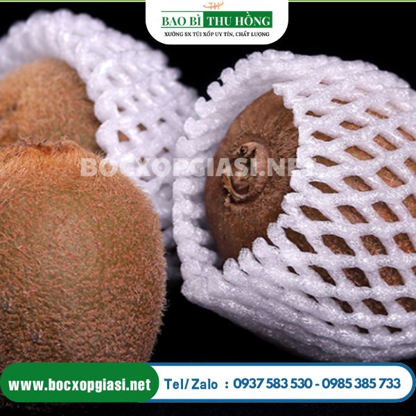 Xốp lưới trắng size nhỏ bọc kiwi Xốp lưới trắng size nhỏ bọc kiwi