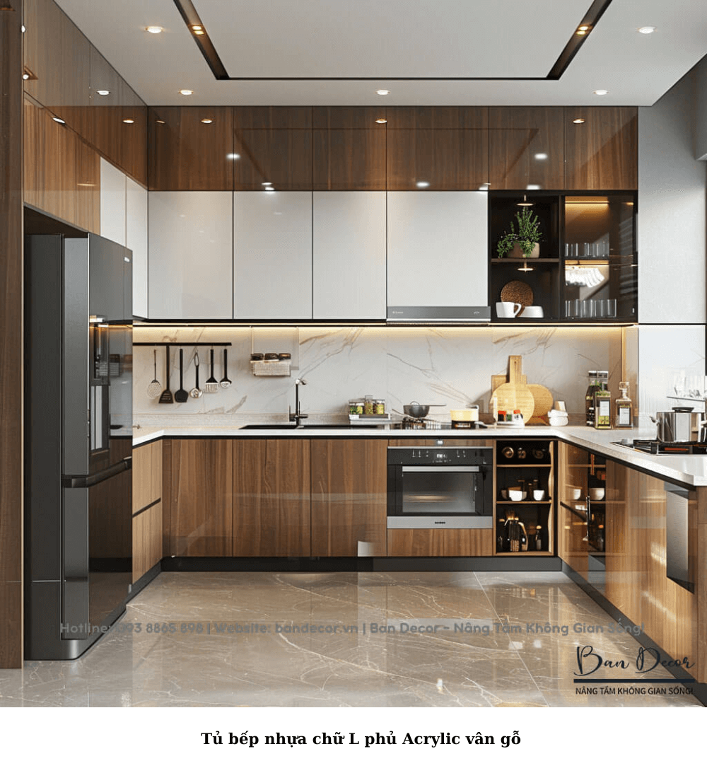 Tủ bếp nhựa Acrylic