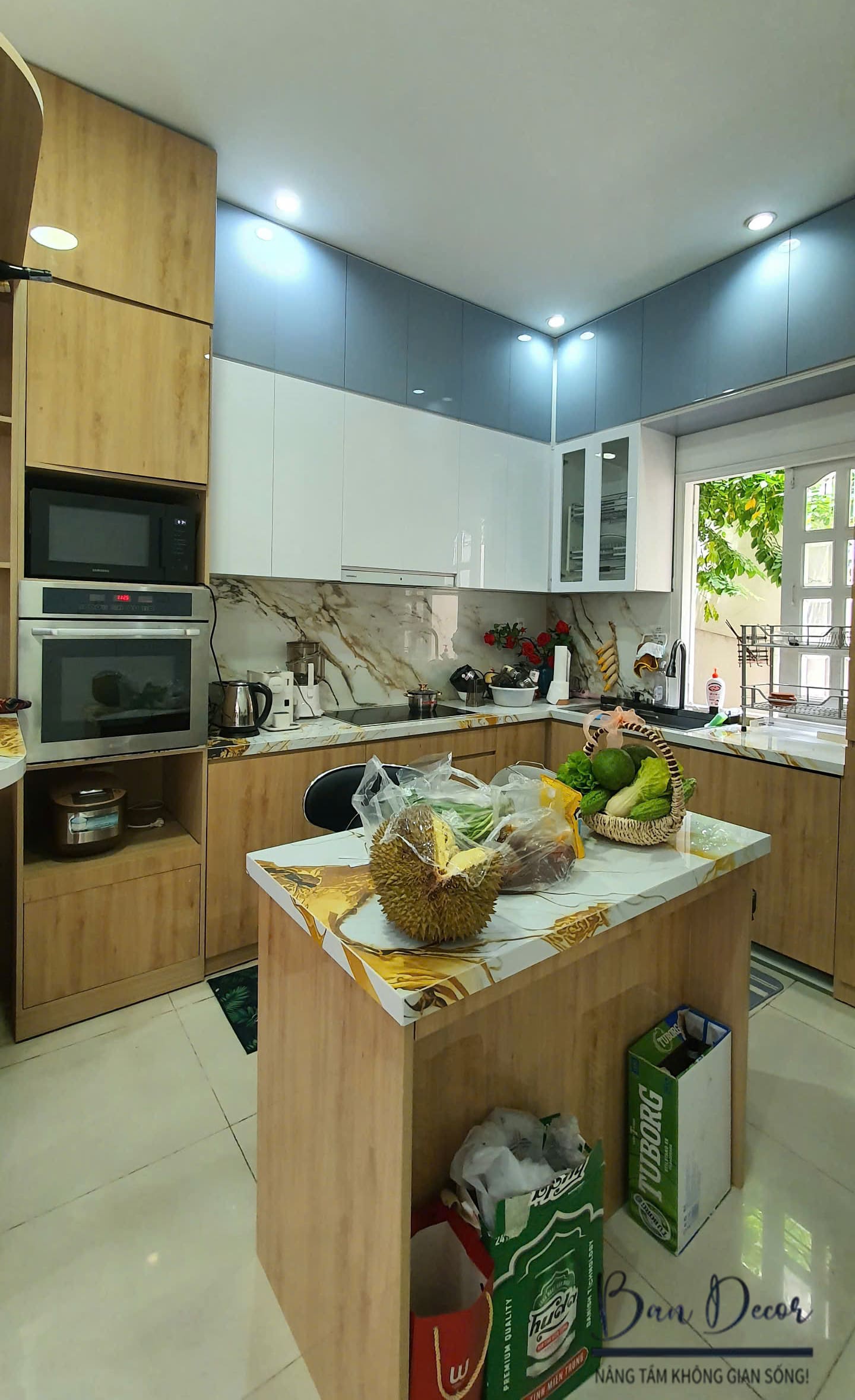 Công trình thực tế thi công tủ bếp Acrylic