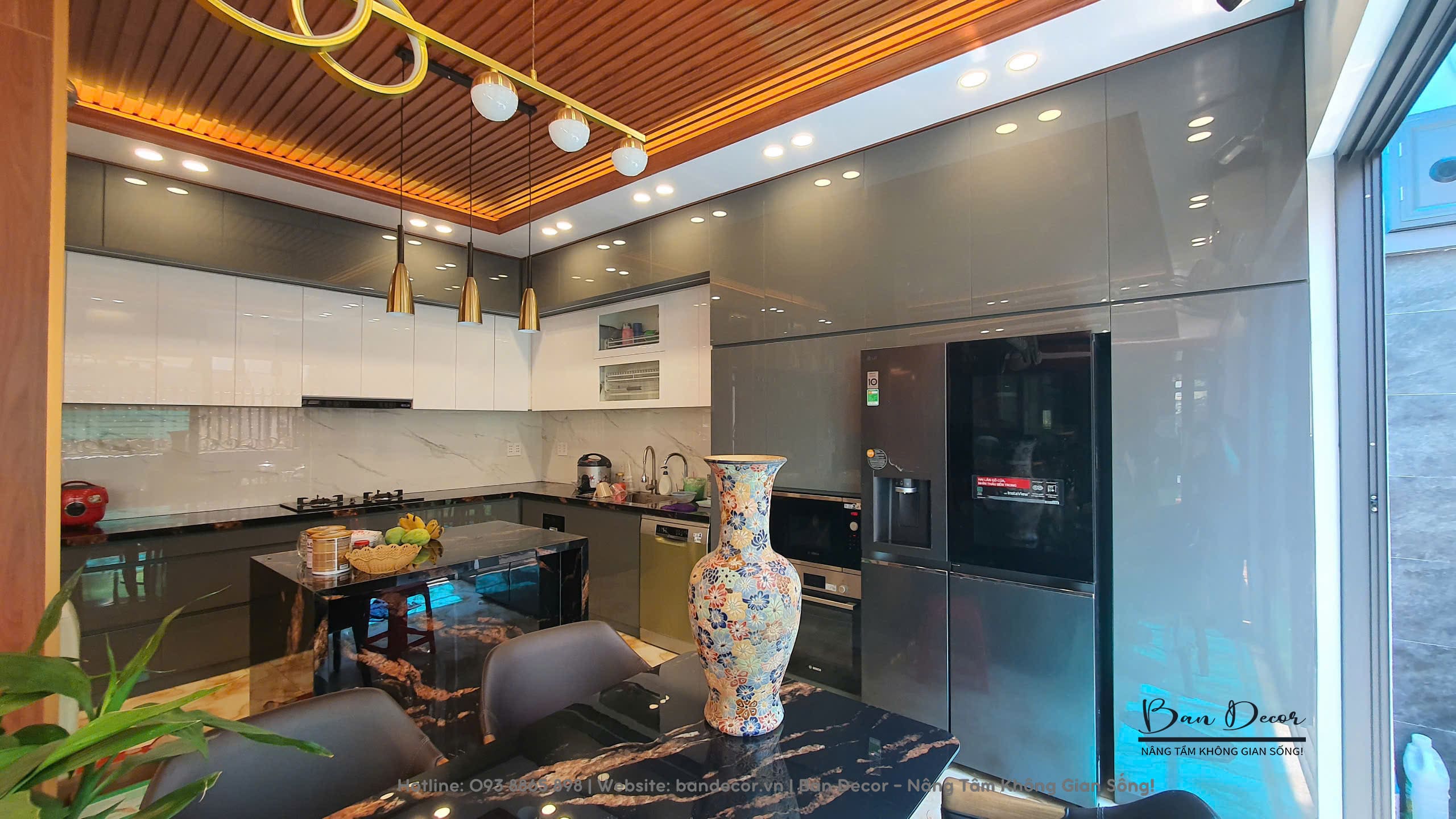 Công trình thực tế thi công tủ bếp Acrylic