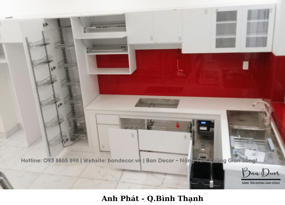 Tủ bếp nhựa acrylic