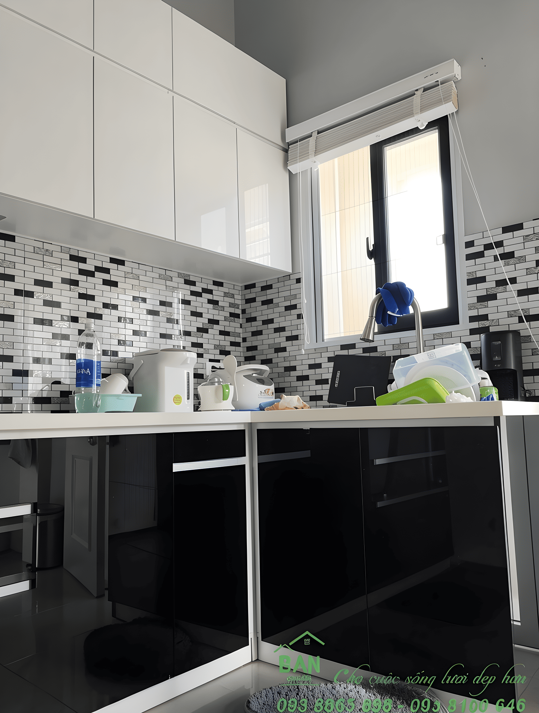 Hình thực tế công trình tủ bếp Acrylic