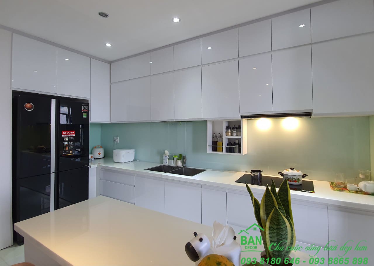 Công trình thực tế tủ bếp Acrylic