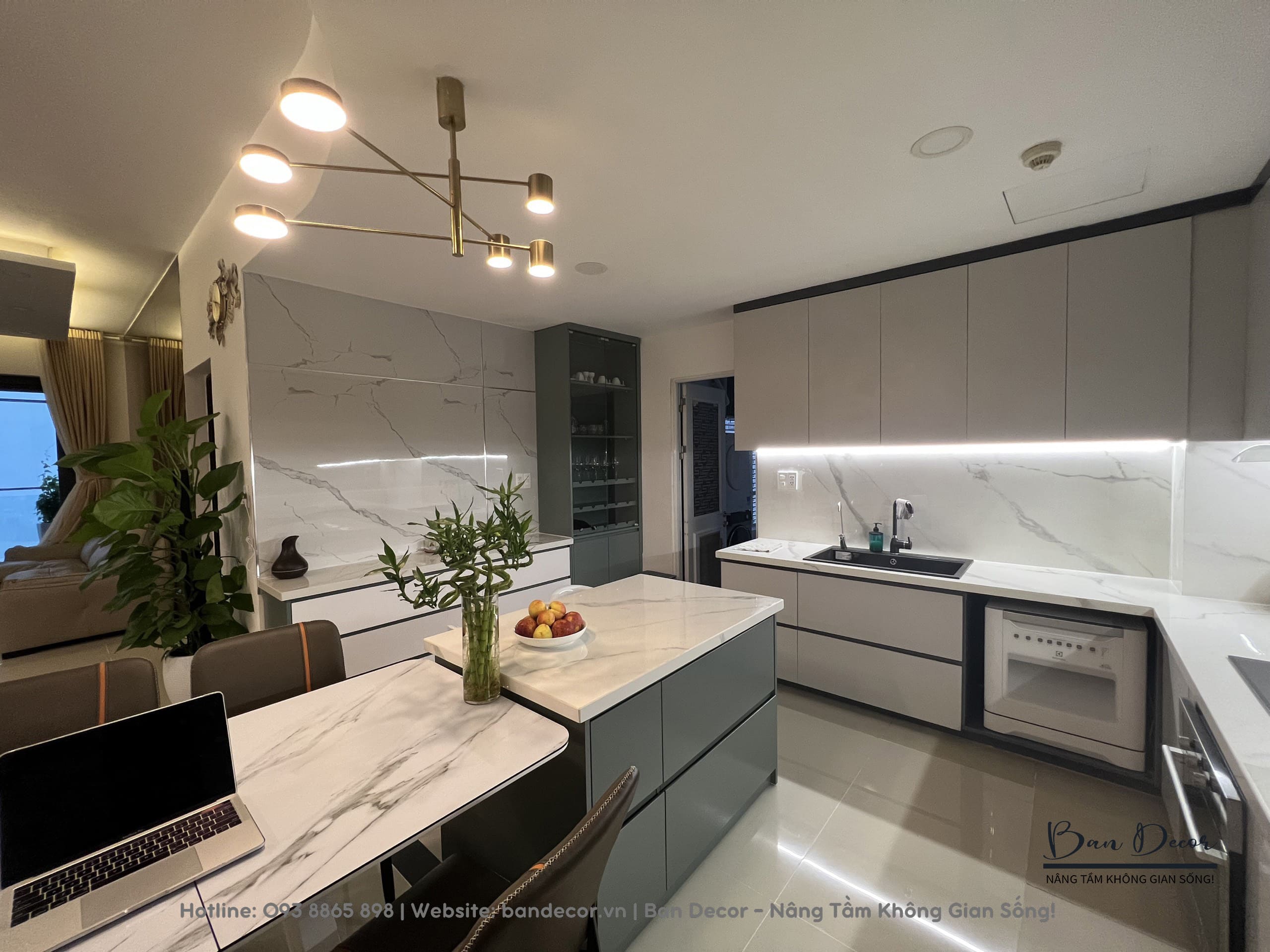 Công trình thực tế thi công tủ bếp Acrylic