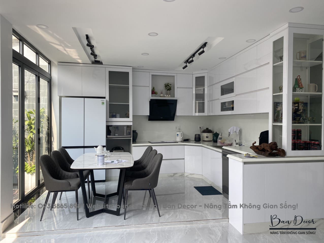 Hình thực tế công trình tủ bếp Acrylic