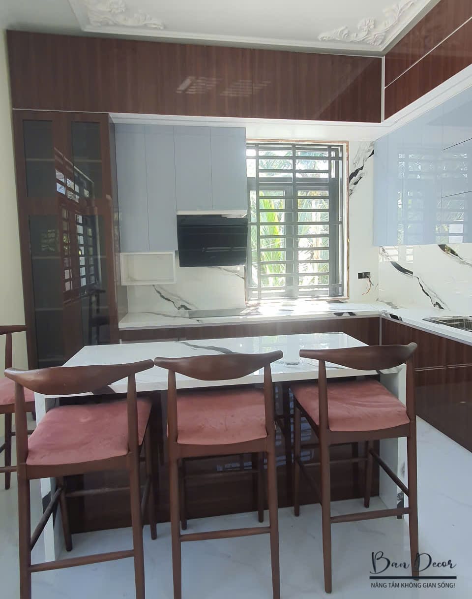 Công trình thực tế thi công tủ bếp Acrylic