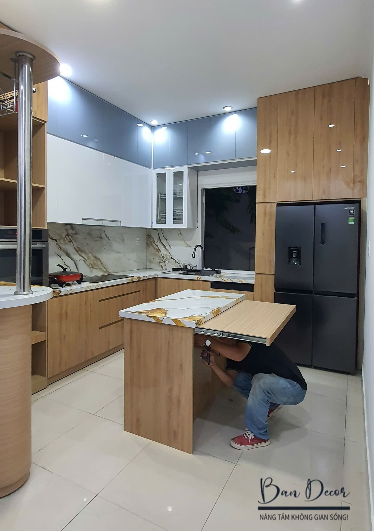 Công trình thực tế thi công tủ bếp Acrylic