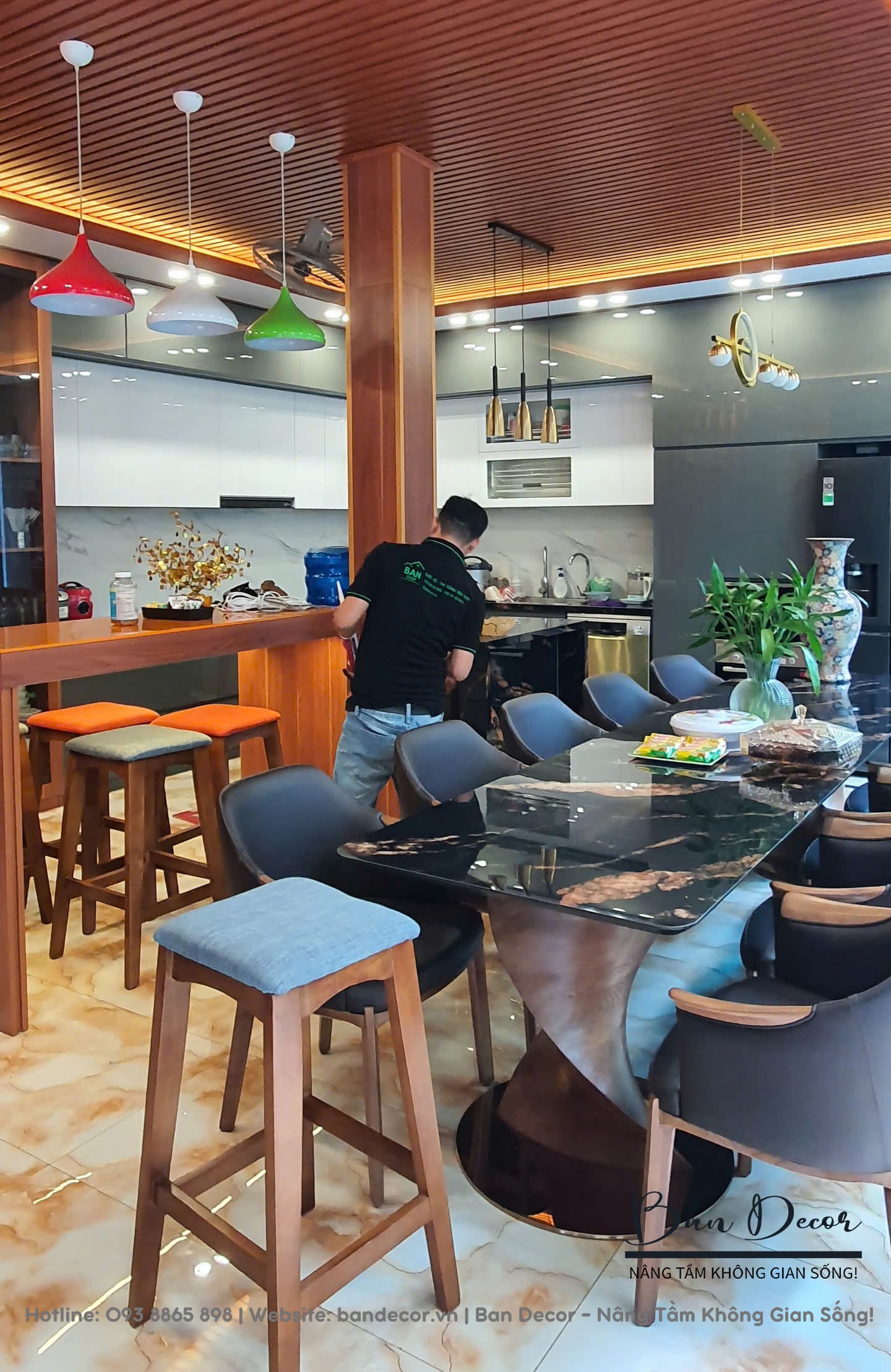 Hình thực tế công trình thi công tủ bếp