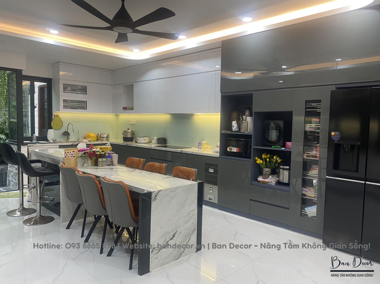 Công trình thực tế tủ bếp Acrylic