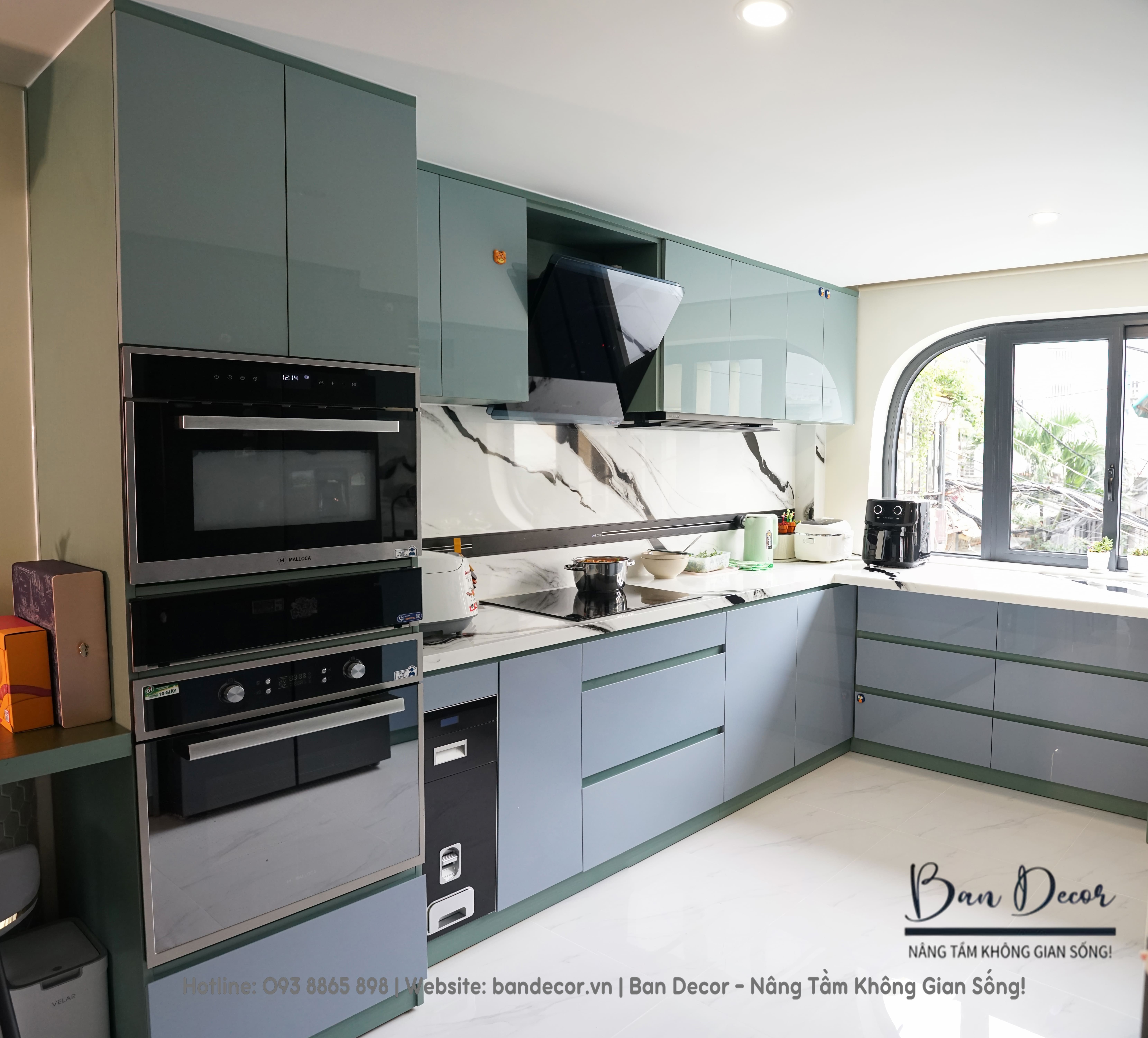 Công trình thi công thực tế tủ bếp Acrylic