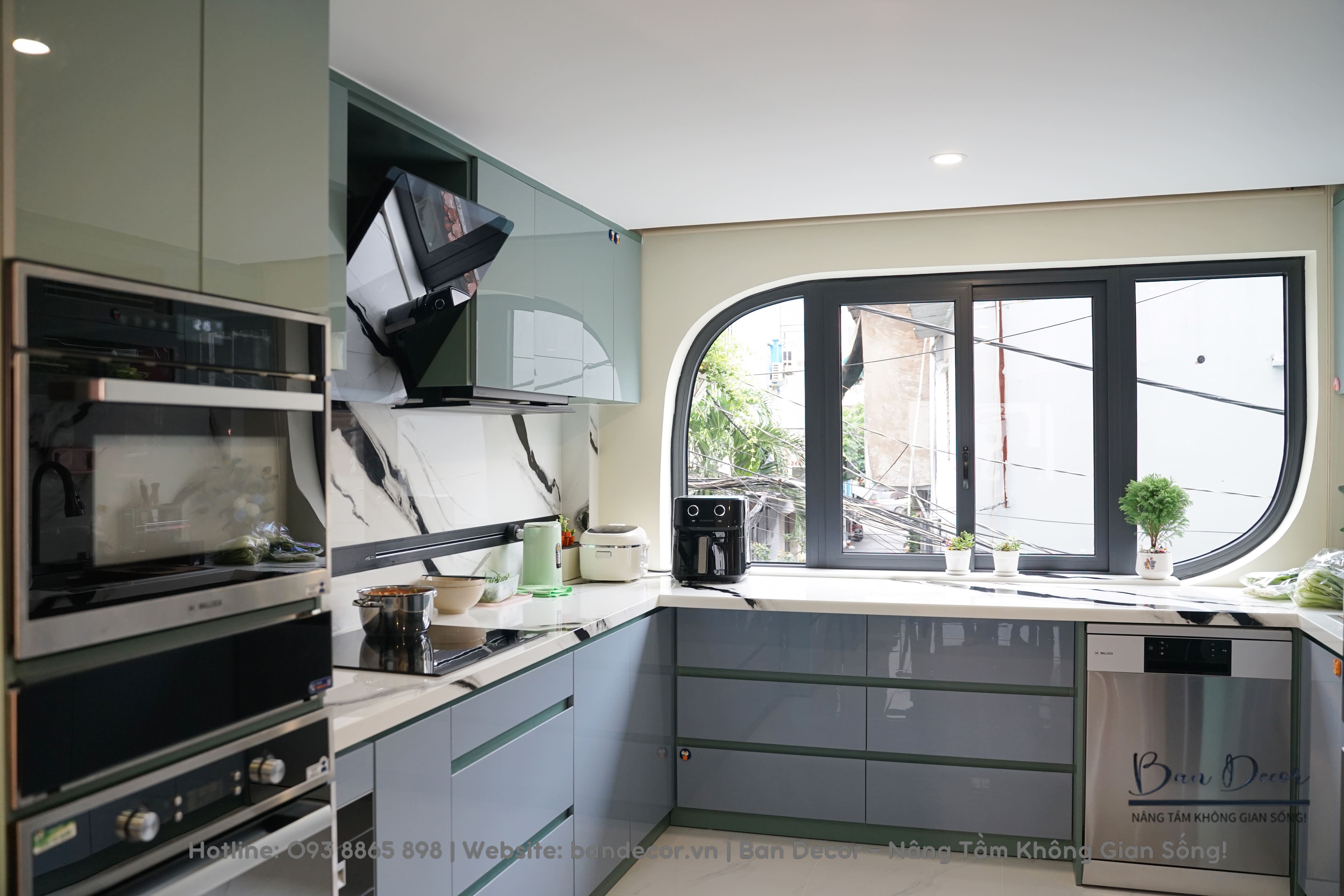 Công trình thi công thực tế tủ bếp Acrylic