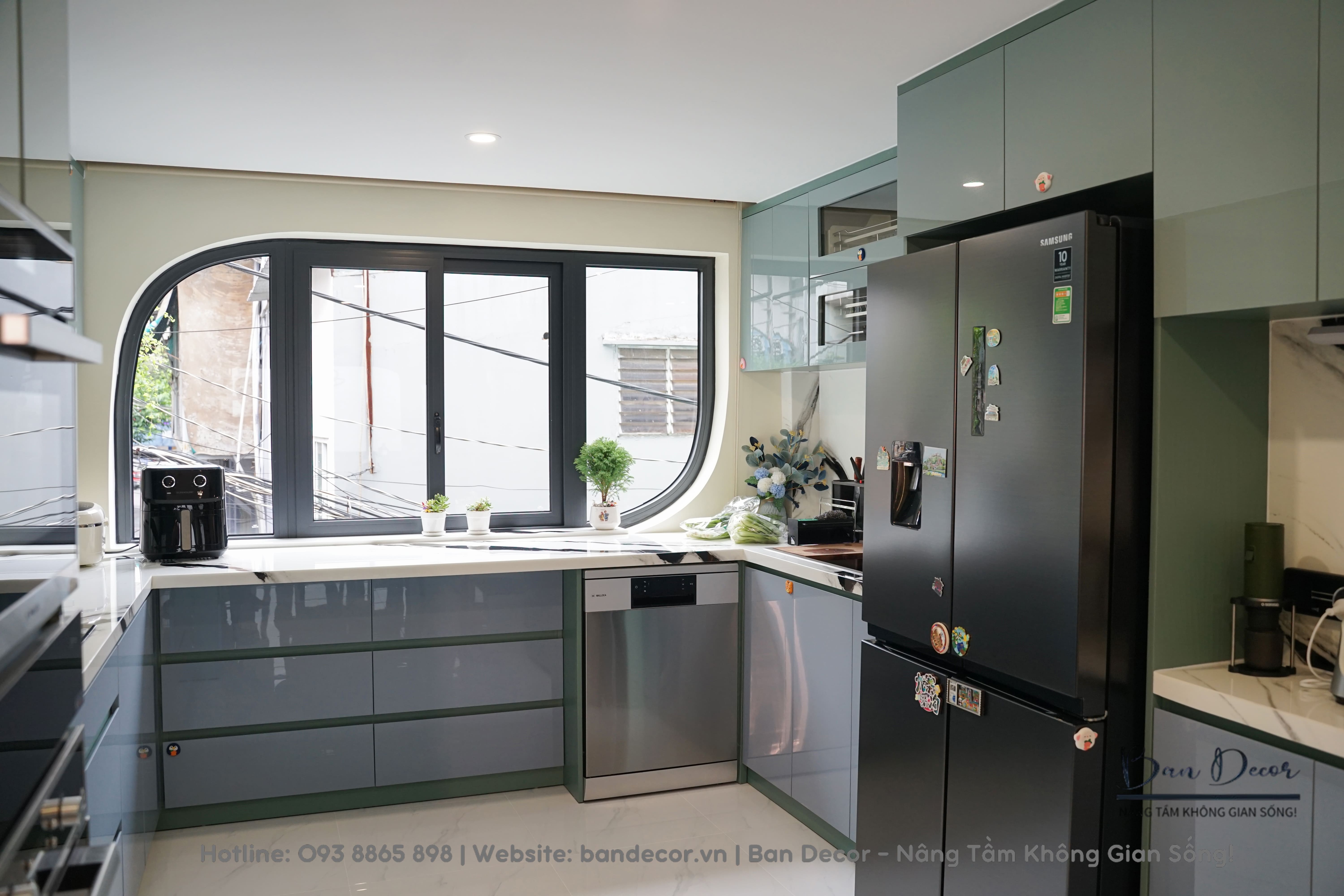 Công trình thi công thực tế tủ bếp Acrylic