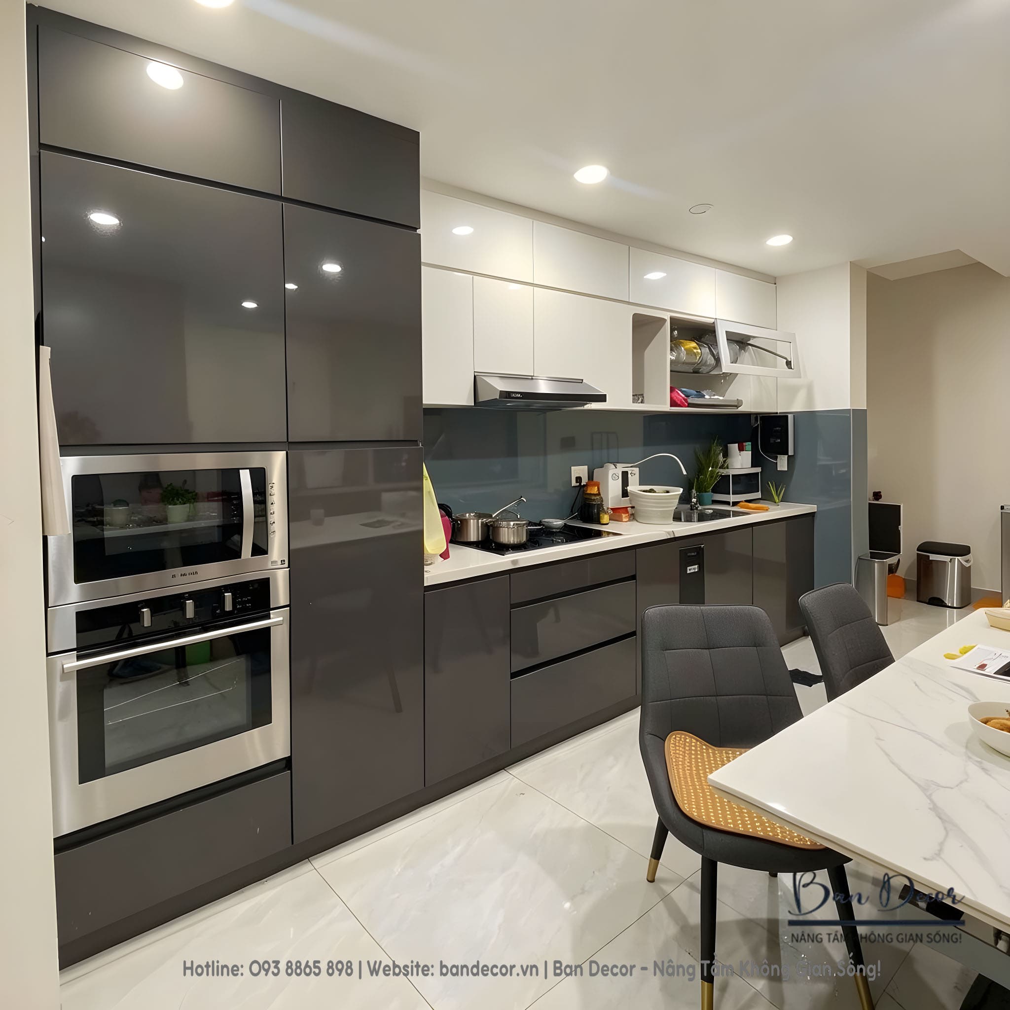 Công trình thực tế tủ bếp Acrylic