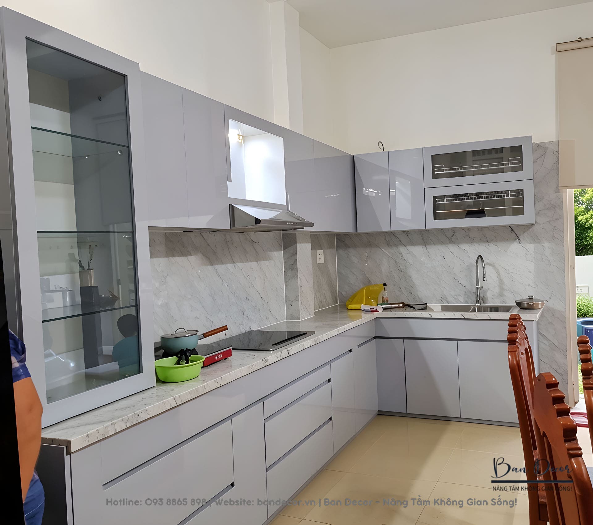 Công trình thực tế thi công tủ bếp Acrylic