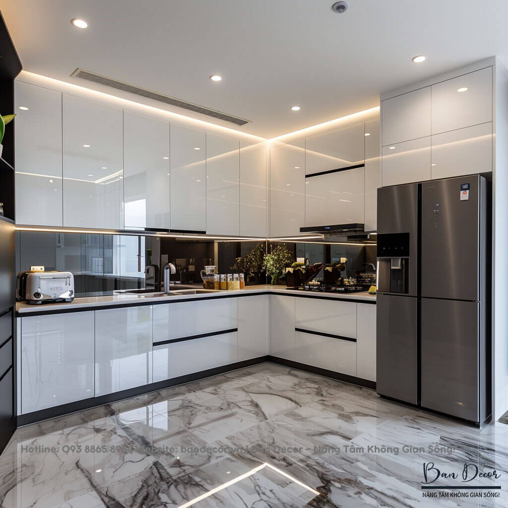 Thi công tủ bếp