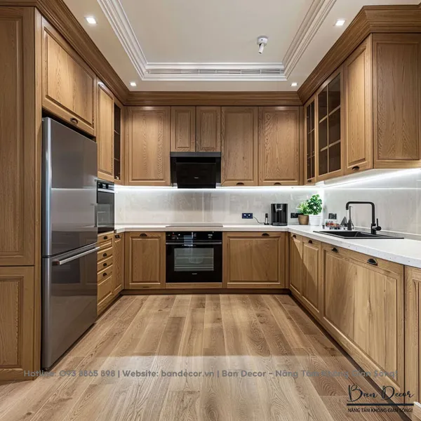 TỦ BẾP GỖ TỰ NHIÊN TN 15