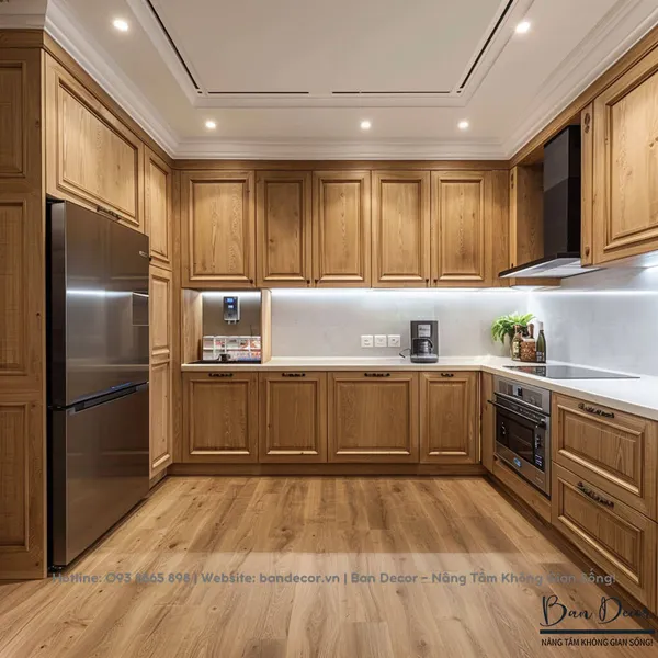 TỦ BẾP GỖ TỰ NHIÊN TN 08