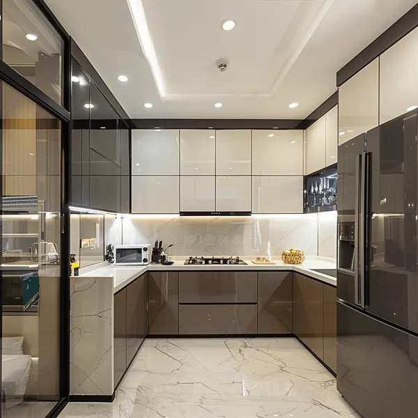 TỦ BẾP CÁNH KÍNH BK 22
