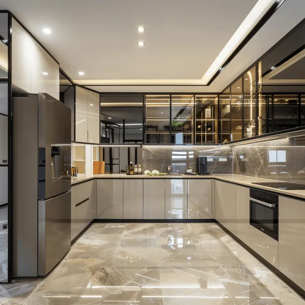 TỦ BẾP CÁNH KÍNH BK 22