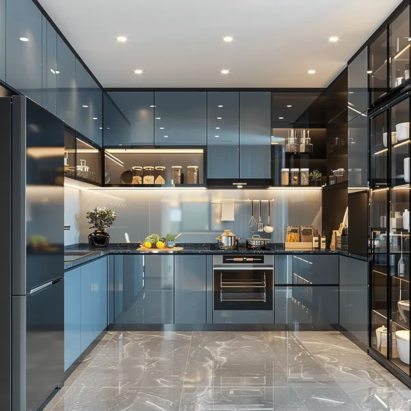 TỦ BẾP CÁNH KÍNH BK 22
