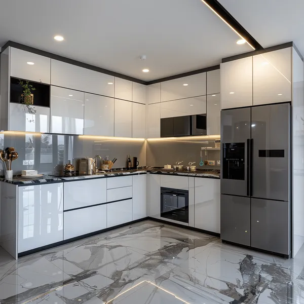 TỦ BẾP CÁNH KÍNH BK 22