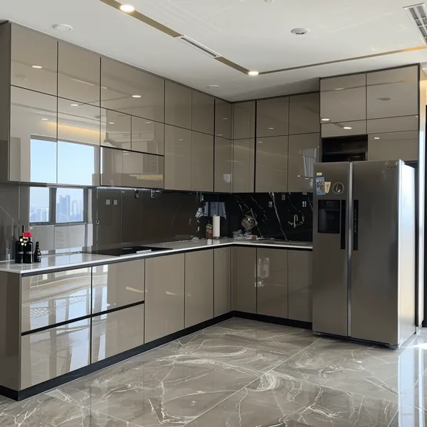 TỦ BẾP CÁNH KÍNH BK 24