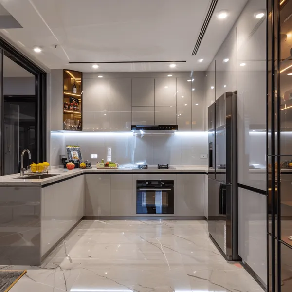 TỦ BẾP CÁNH KÍNH BK 24