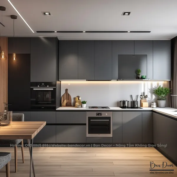 Tủ Bếp Chữ L Đẹp TL 042