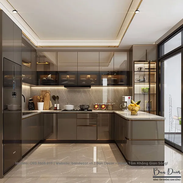 TỦ BẾP ACRYLIC AC 07